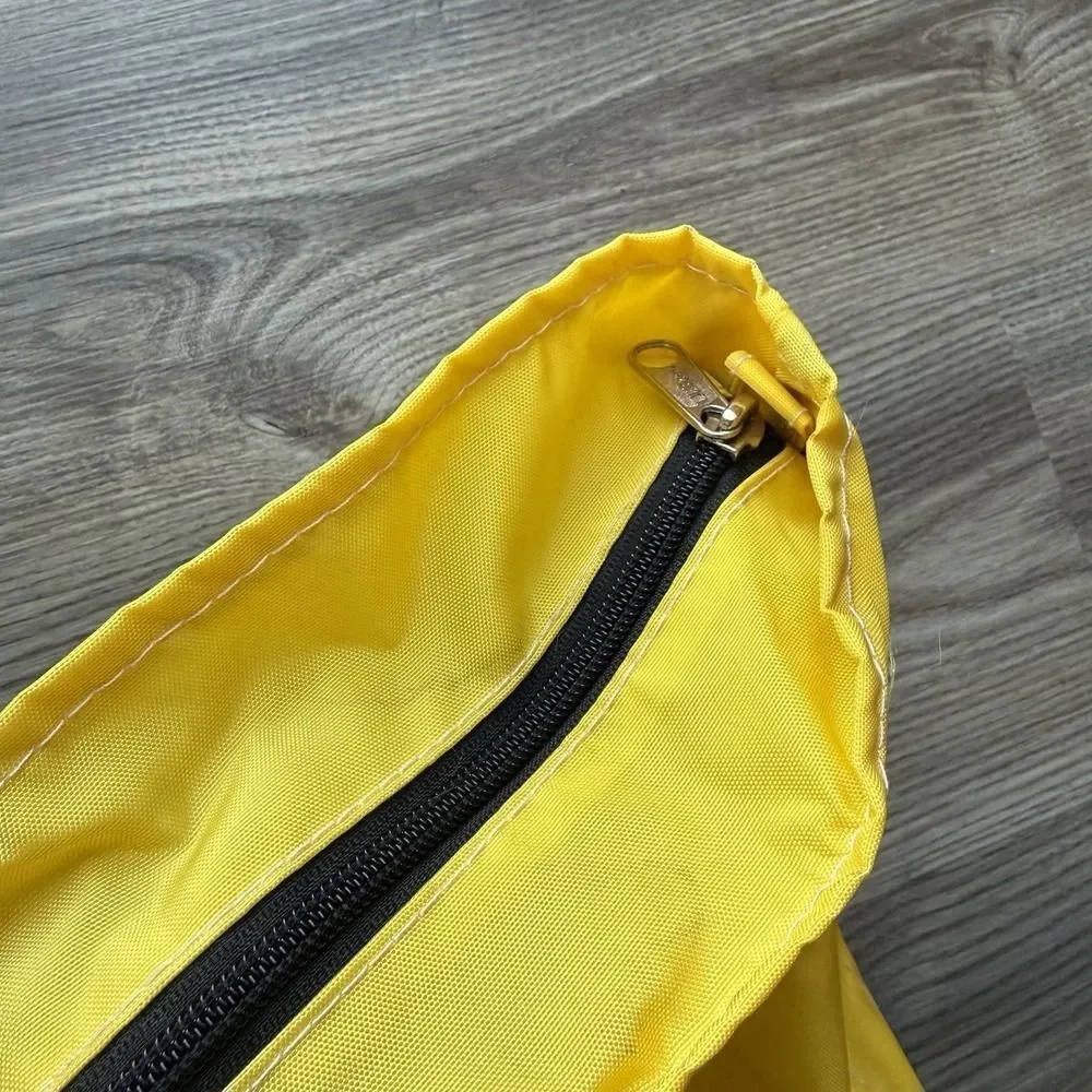 Vintage LL Bean Boat And Tote Bag Large Yellow Blue Nylon 80s 90s Rare